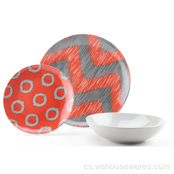Přizpůsobený vzor Decal Tisk 16ks Porcelánové nádobí